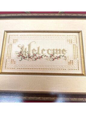 Welcome Cross N Patch Hardanger Embroidery Pattern By Emie Bishop #141